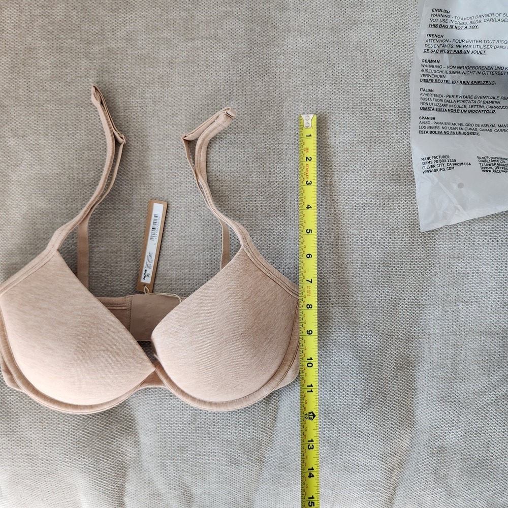 Skims 34DD Clay Heather Everyday Cotton Lightly Lined Demi Bra NWT - Picture 5 of 7